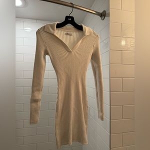 Hollister Sweater polo mini dress. White. Size XS